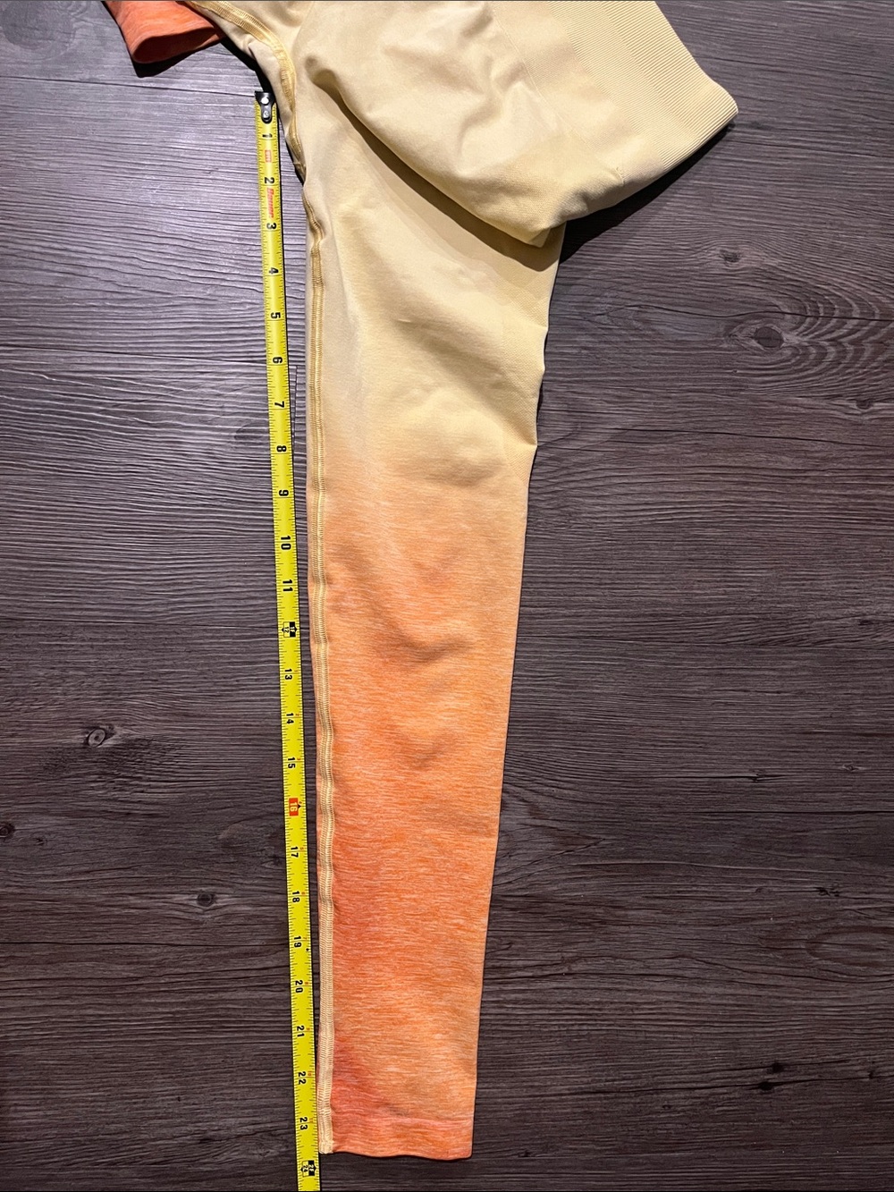 ALPHALETE Ombre Yellow to Orange Leggings - Picture 4 of 5